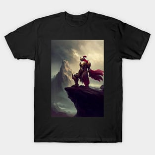 Greek Spartan Upon A Mountain Top T-Shirt